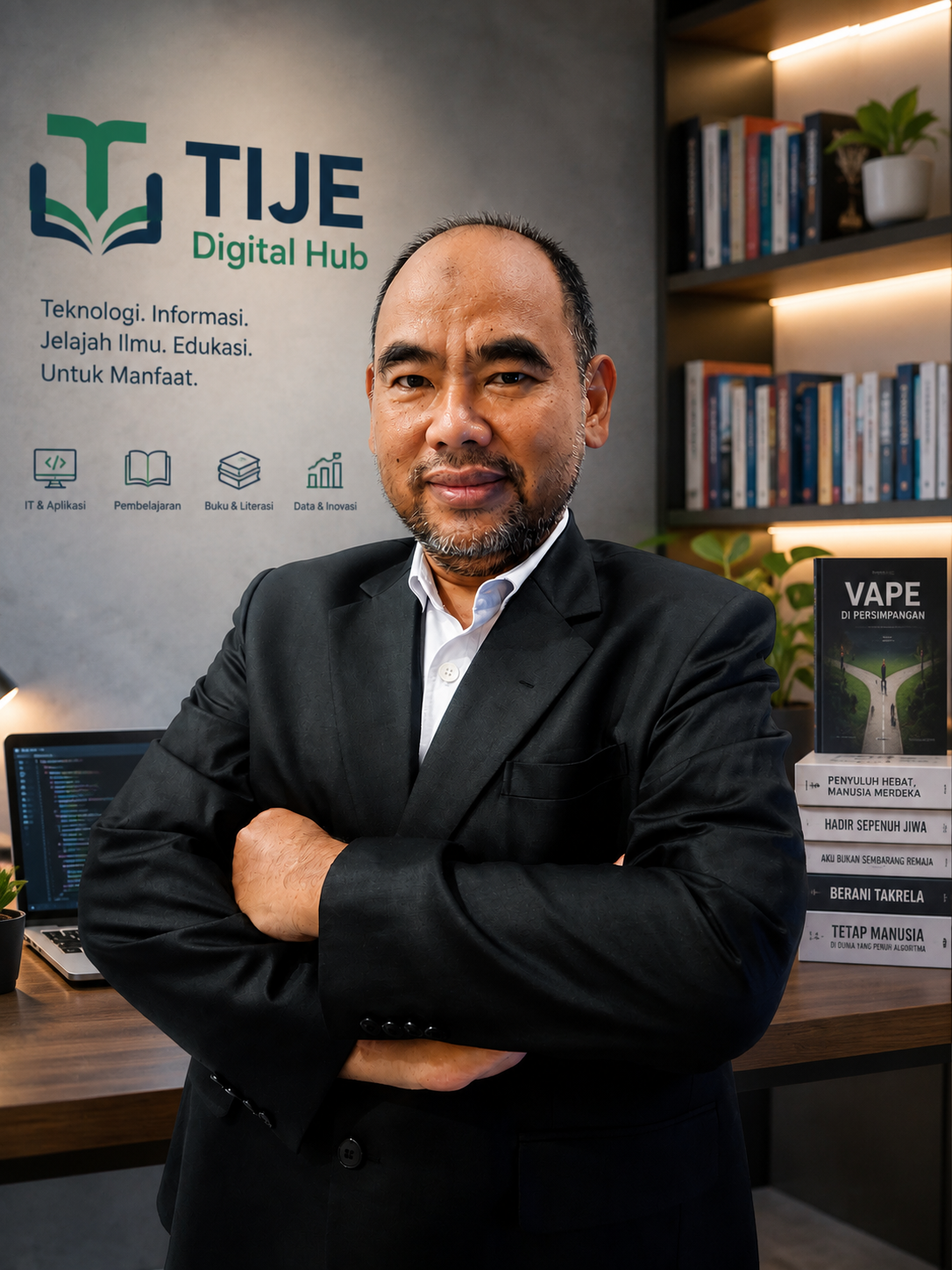 Tri Tjahyono di ruang kerja TIJE Digital Hub